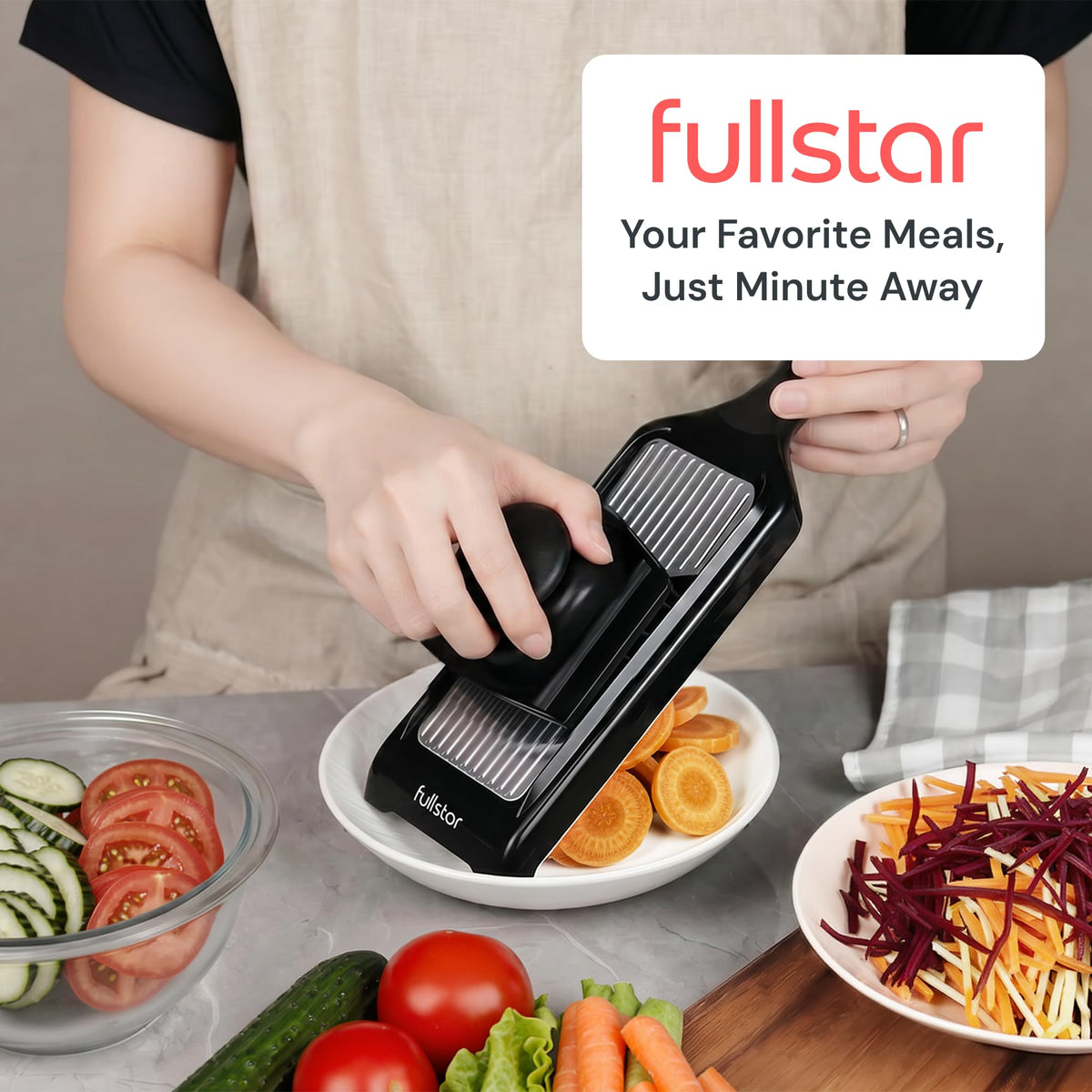 Fullstar - Handheld Mandoline Vegetable Slicer & Julienne Cutter fullstar