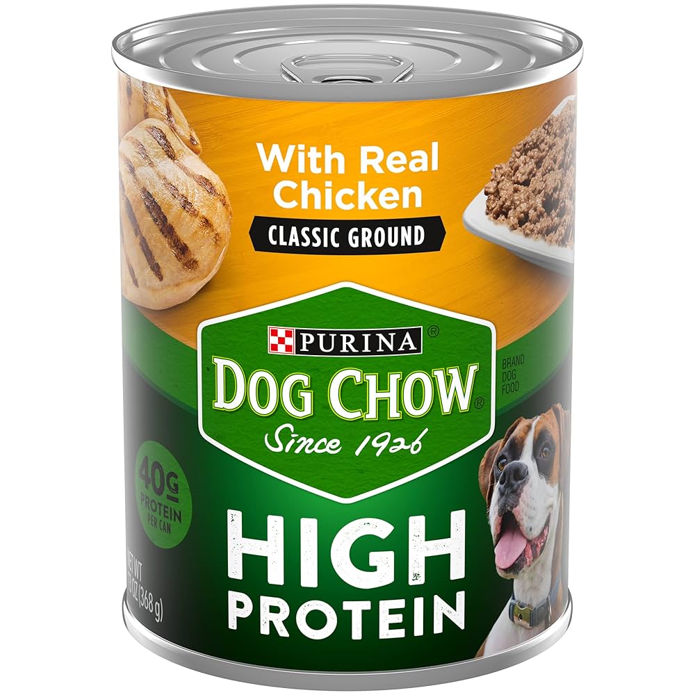 Purina Dog Chow High Protein Beef Classic Ground Canned Dog Food - 01780018349 Pie's Variety Store