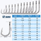 Saltwater Live Bait Fishing Hooks- 35pcs Inline Circle Hooks Catfish Bait Fish Hooks 2X Strong Stainless Steel Hooks for Big Game Fishing 1/0-12/0 SILANON