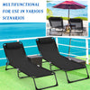 Suzile 2 Pack Folding Chaise Lounge Chairs Outdoor Sun Tanning Chair for Outside Foldable Beach Chair with Pillow 5 Position Reclining Back Breathable Mesh Pool Chair for Beach Yard Lawn Patio(Black)