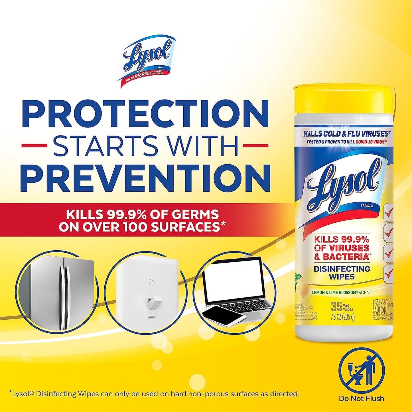 Lysol Disinfectant Wipes, For Disinfecting, Deodorizing, and Cleaning, Lemon & Lime Blossom, 35ct - 01920081145 Pie's Variety Store