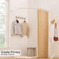 Mirooyu Corner Shower Curtain Rod, Diamond Shaped [Both Sides: 22"-34.8", Middle: 28"/43.7"/12.2"] Heavy Duty NEO Angle Shower Curtain Pole for Bathroom Bathtub with 12 Hooks & Ceiling Support - White Mirooyu