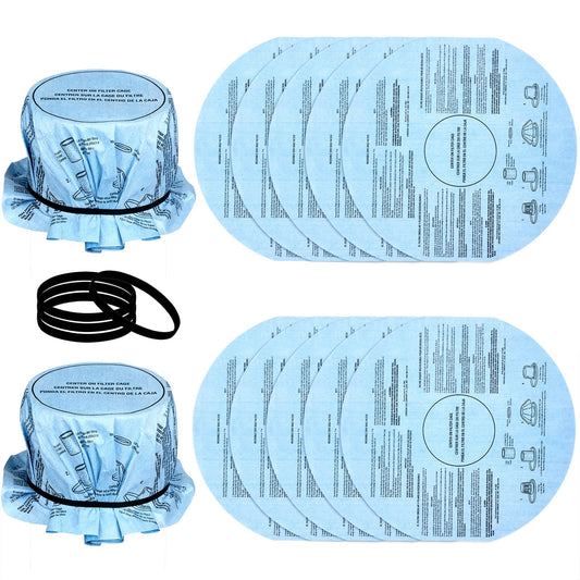 Tegeme 10 Pieces Wet Dry Vac Filter Vf2002 Dry Disc Vacuum Filters Compatible with Shop-vac Wet Dry Vacuum Cleaners with 5 Gallon and Larger, with 4 Pieces Retaining Bands, Reusable Tegeme