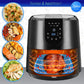 Reusable Silicone Air Fryer Liners with Air Fryer Magnetic Cheat Sheet, Easy Clean Air Fryer Accessories, Non Stick, AirFryer Accessory Parchment Paper Replacement (Square 8.5") ebuys