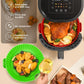 Buauty 3 Pack Air Fryer Silicone Liners 8inch Air Fryer Silicone Pot Reusable Food Grade Silicone Airfryer Liners Baking Tray Basket Accessories Replacement of Flammable Disposable Parchment Paper ebuys