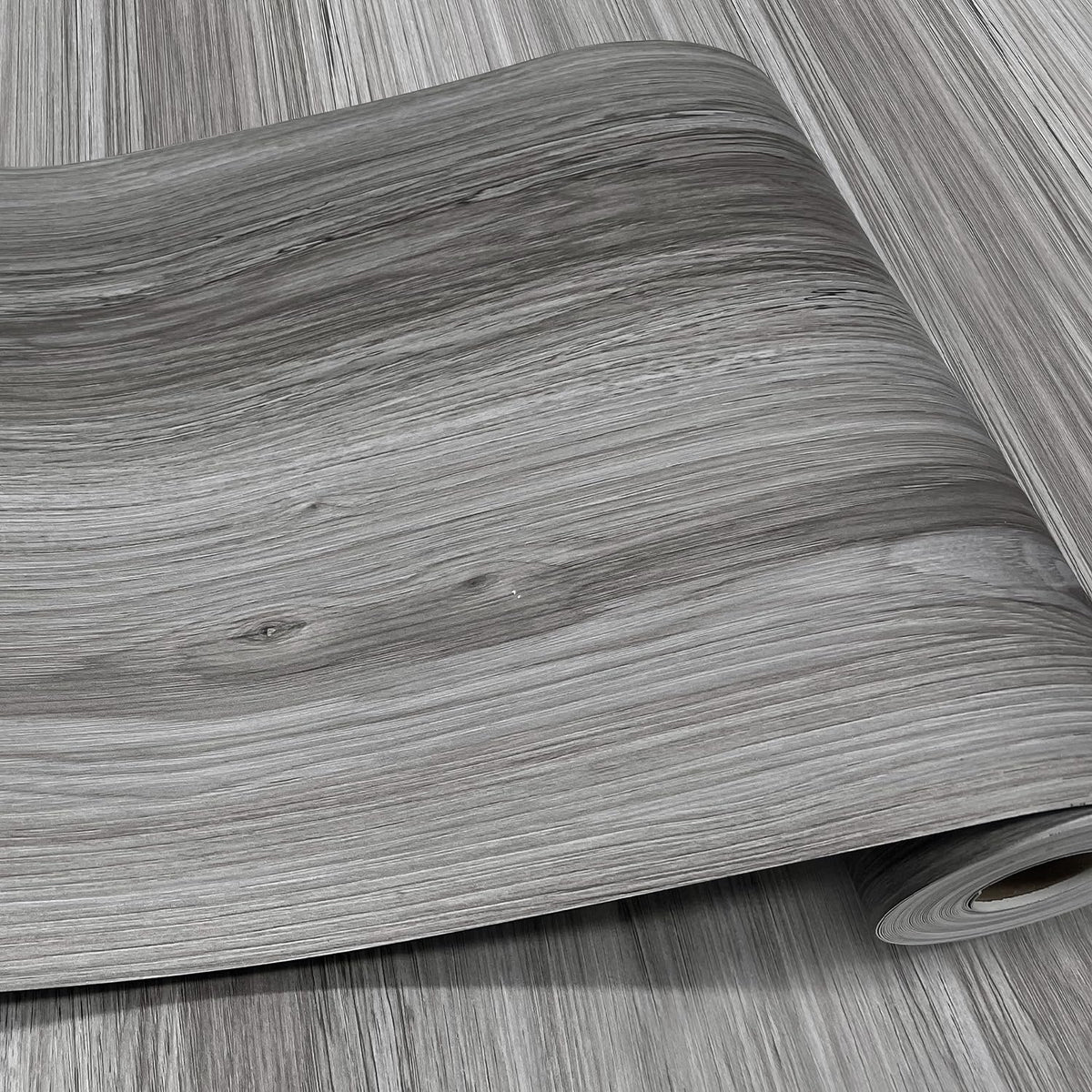 auxua Woodgrain Vinyl Floor Roll, 11.8" x 118", Quick‑Apply Peel & Stick auxua