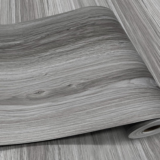 auxua Woodgrain Vinyl Floor Roll, 11.8" x 118", Quick‑Apply Peel & Stick auxua