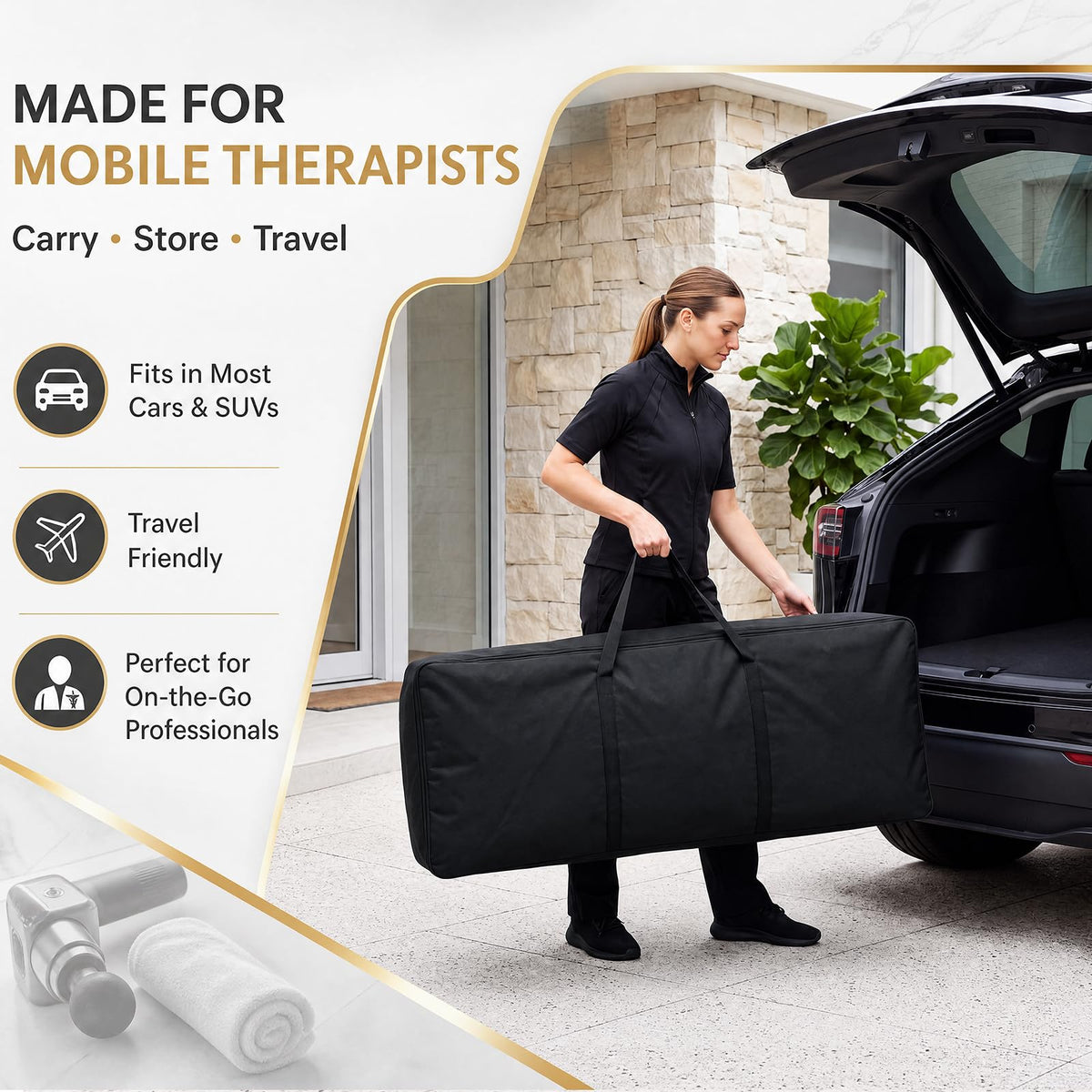 Hsei Portable Massage Chair Carrying Case Large Folding Chair Bag 43x20x7in Hsei