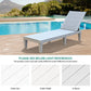 YITAHOME Chaise Outdoor Lounge Chairs Set of 2 with Adjustable Backrest, Sturdy Loungers for Patio & Poolside, Easy Assembly & Waterproof & Lightweight with 265lbs Weight Capacity, Grayish-White ebuys