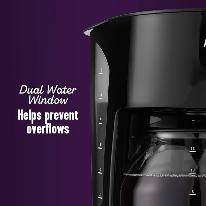 Mr. Coffee Café Maker Easy Measure 12 cup Programmable Coffee Maker - With a Large Permanent Basket, 4 Hours Freshness Indicator. Easy Color Coded Measuring System - 3195747 Argos Distributors