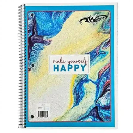 Winners 1 Subject Spiral Notebook, Assorted Colours - 84045390061 Pie's Variety Store