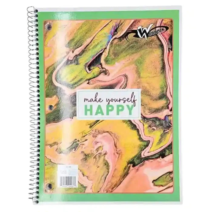 Winners 1 Subject Spiral Notebook, Assorted Colours - 84045390061 Pie's Variety Store
