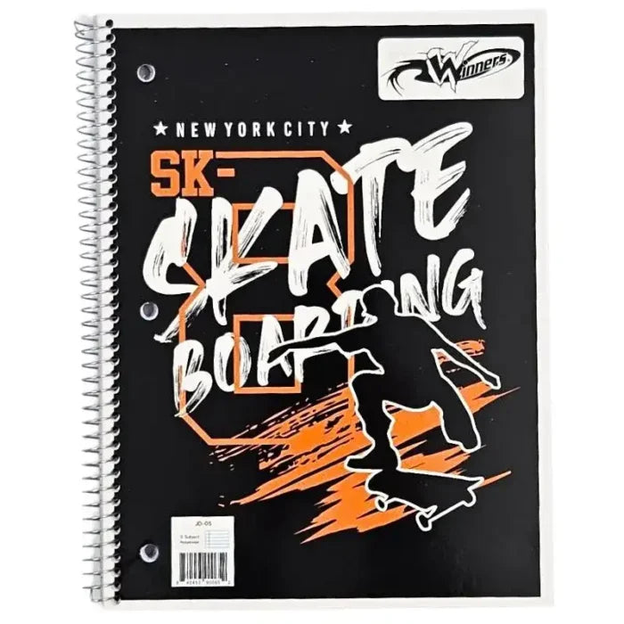 Winners 1 Subject Spiral Notebook, Assorted Colours - 84045390061 Pie's Variety Store