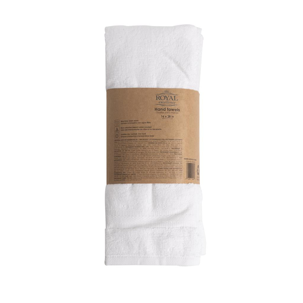 Royal Excellence Hand Towels 6 Units / 40.6 cm x 71.1 cm / 16" x 28". These commercial-grade bath towels are perfect for institutional restrooms, office restrooms, or even in your home. -458633 EBUYSTT