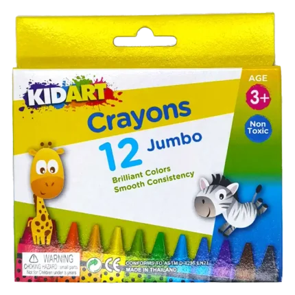 KidArt Brilliant Colour, Smooth Consistancy Crayons (24 Pack) - 8851934730080 Pie's Variety Store