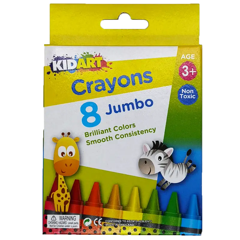 KidArt Brilliant Colour, Smooth Consistancy Crayons (24 Pack) - 8851934730080 Pie's Variety Store