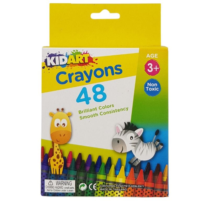 KidArt Brilliant Colour, Smooth Consistancy Crayons (24 Pack) - 8851934730080 Pie's Variety Store