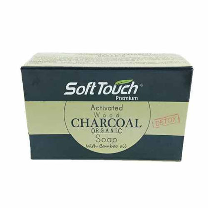 Soft Touch Activated Wood Charcoal Soap with Bamboo Oil 125g - 8906022452792