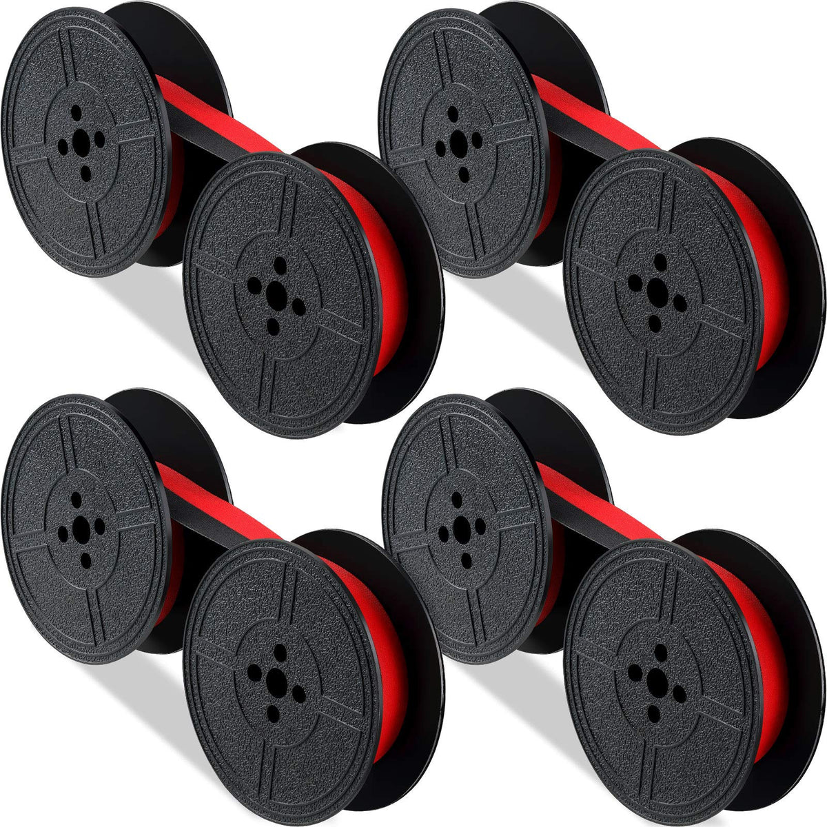 Tenare 4 Pairs Universal Typewriter Ribbon, Calculator Ribbon, Red, Black Tenare