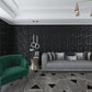 Art3d 3D Paneling Textured 3D Wall Design, Black Diamond, 19.7" x 19.7" (12 Pack) Art3d