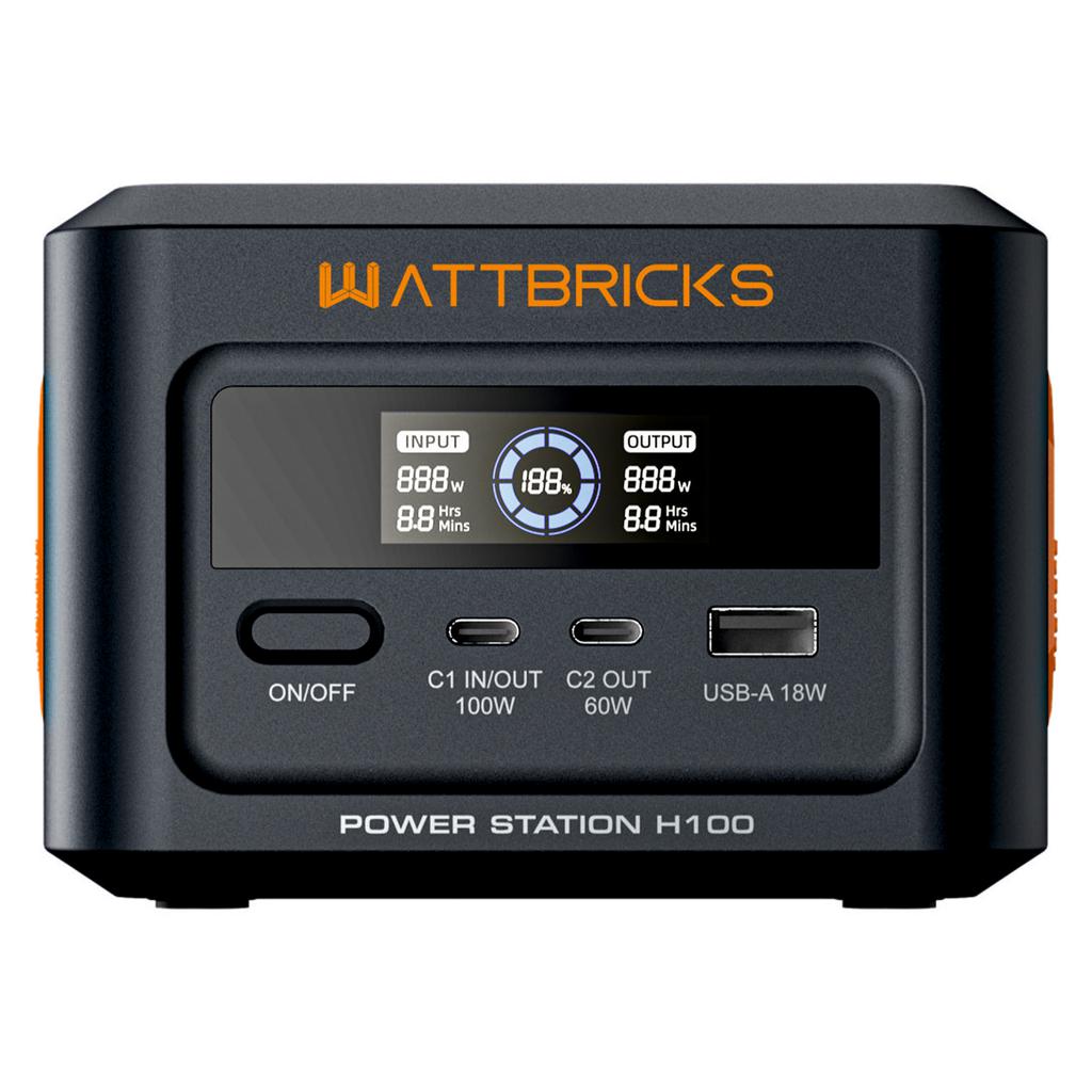 Wattbricks Energy 120 W Portable Power Station H100B -501569 ebuystt