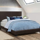 Coaster Home Furnishings - Dorian - Faux Leather Upholstered Panel Bed with Padded Headboard, Black Legs and Low Footboard - Bedroom - Full Size - Brown - 300762F Coaster Fine Furniture