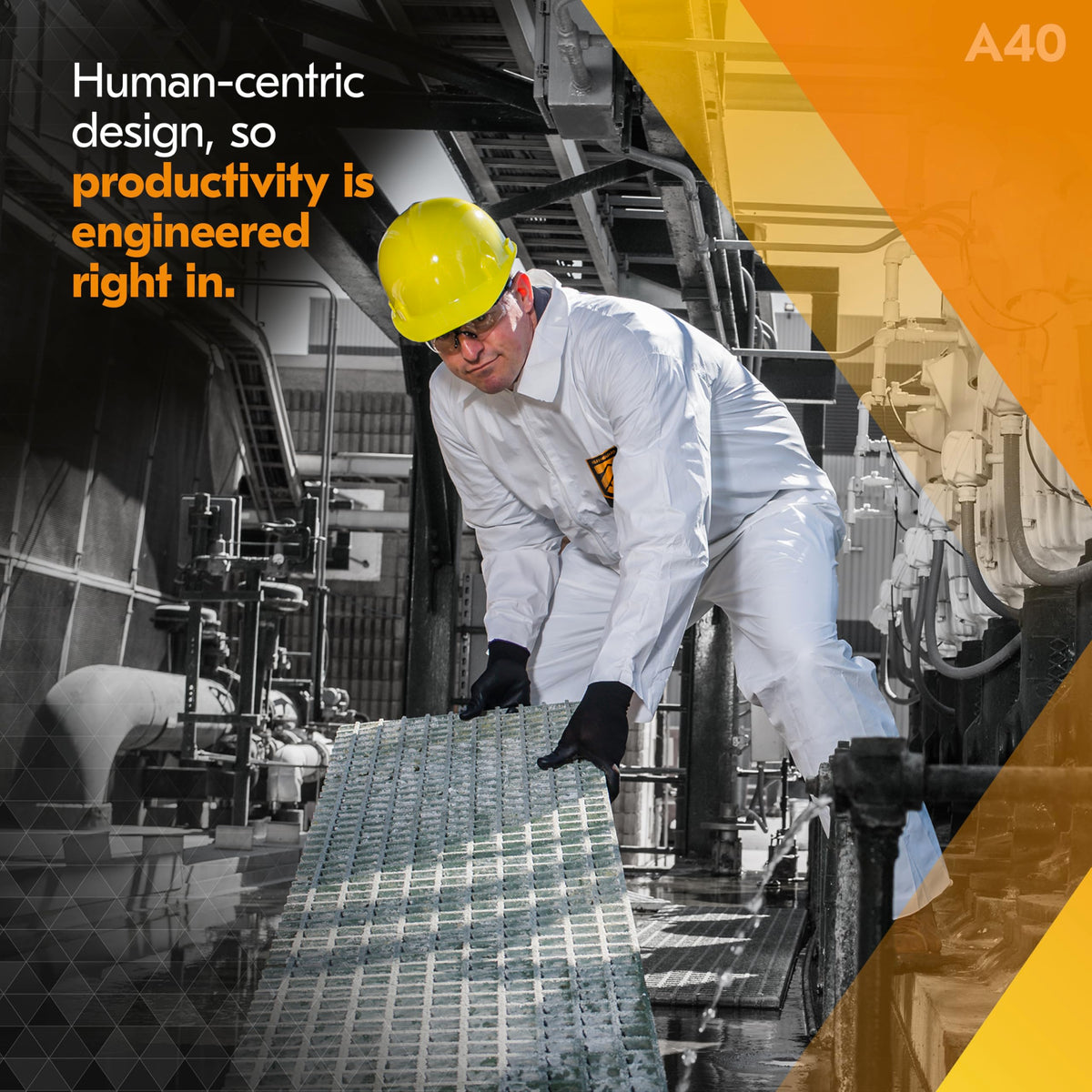 KleenGuard™ A40 Liquid & Particle Protection Coveralls (44305), Zipper Front, White, 2XL (Qty 25) KLEENGUARD