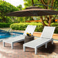 YITAHOME Chaise Outdoor Lounge Chairs Set of 2 with Adjustable Backrest, Sturdy Loungers for Patio & Poolside, Easy Assembly & Waterproof & Lightweight with 265lbs Weight Capacity, Grayish-White ebuys