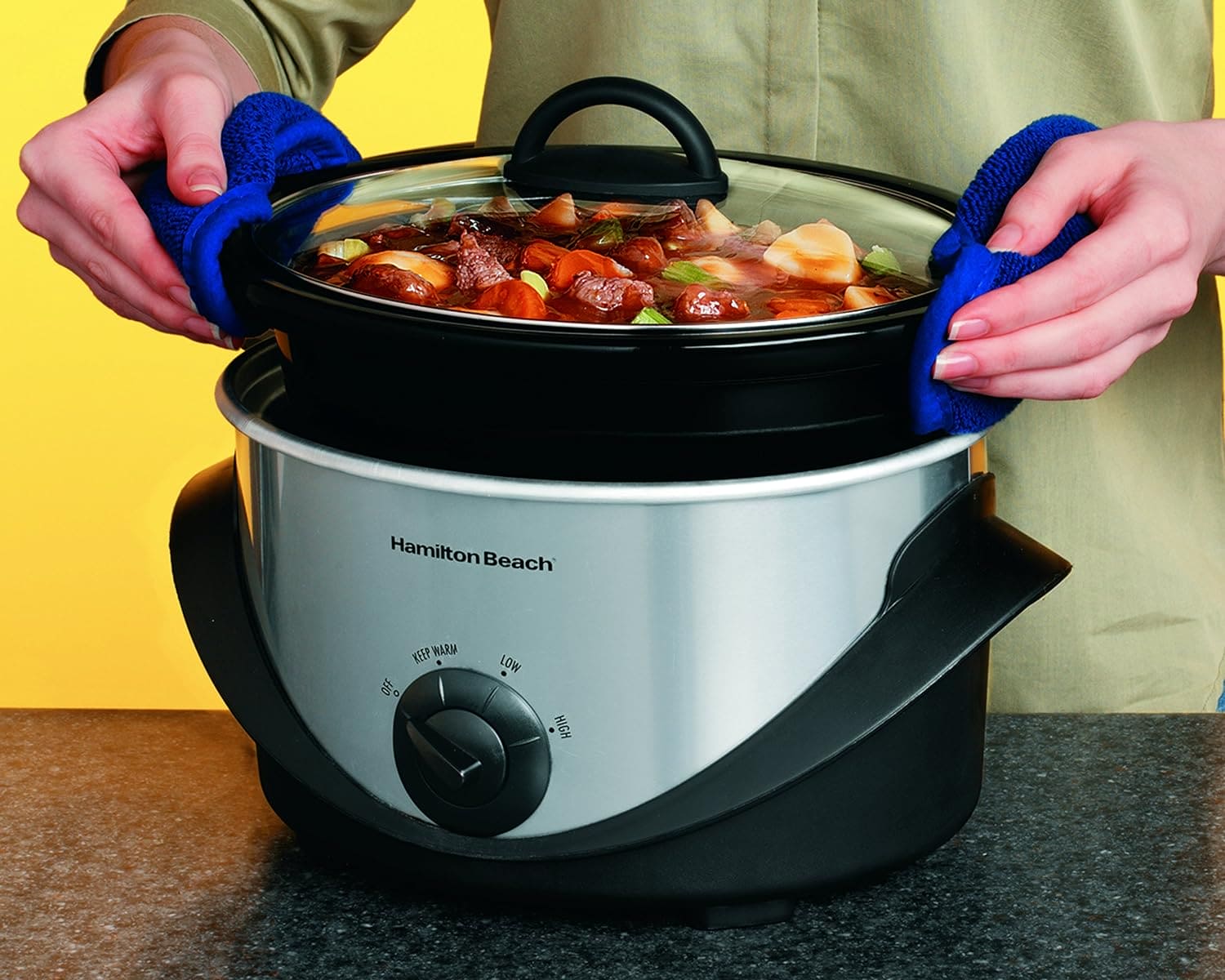 HAMILTON BEACH 33141 4QT SLOW COOKER BLACK - HTBQM33141 Pie's Variety Store
