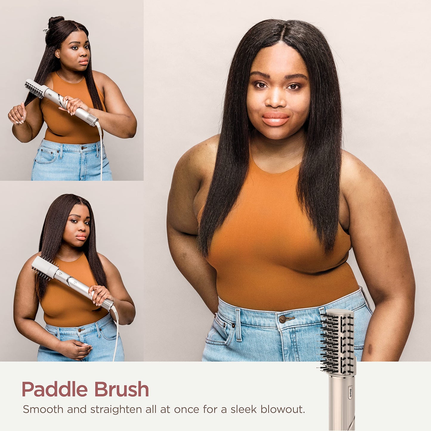 Shark HD430 FlexStyle Air Styling & Drying System, Powerful Hair Dryer Brush & Multi-Styler with Auto-Wrap Curlers, Paddle Brush, Oval Brush, Concentrator Attachment, Stone Shark