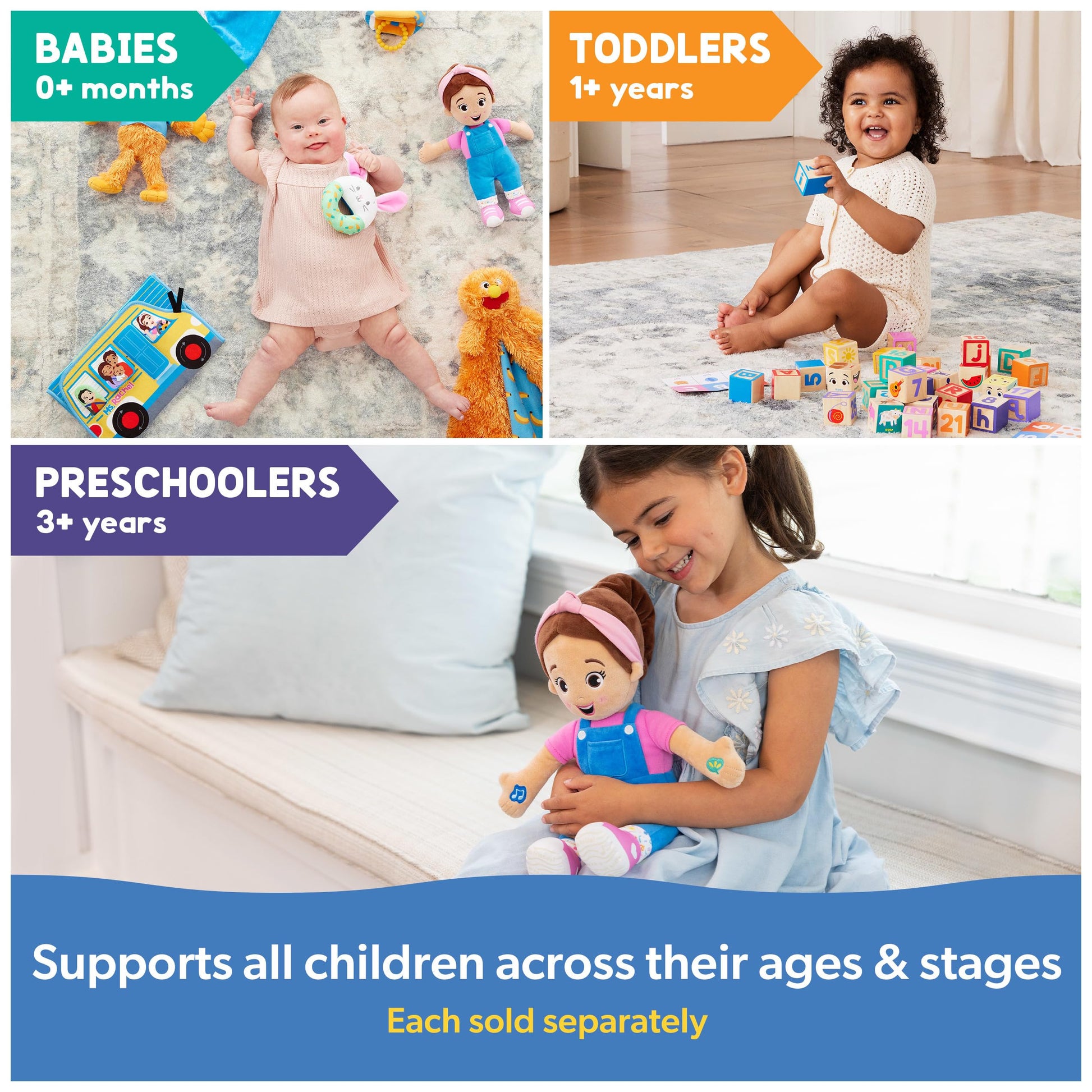 Ms. Rachel Official Speak & Sing Doll, 16” Tall Interactive Toy with 4 Songs & 16+ Phrases, Toddler Toys for Girls & Boys Ages 6 Months to 3+ Years. Ms. Rachel