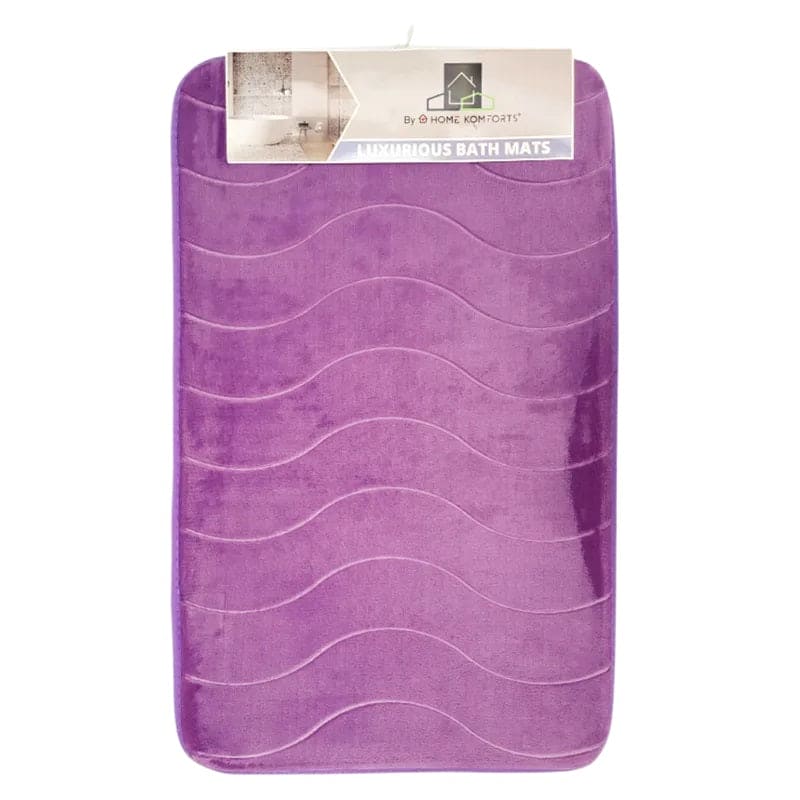 Home Komfort, Luxurious Bath Mat Extra Soft and Absorbent Microfiber Bath Mat for Bathroom, Non Slip Bath Mat (60cm x 100cm) - Provides comfort and cozy feeling when your feet steps on it and protecting your floor from moisture - 92174 Pie's Variety Store