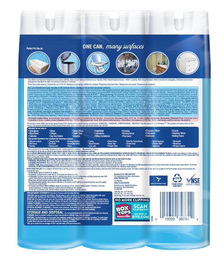 Lysol Disinfectant Spray Crisp Linen 3 Units / 562 mL / 19 oz - 410561 dayana sifontes