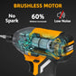 WORKSITE 20V Brushless Cordless Impact Driver 1/2 Inch  High Torque 300N.m Compact Handheld Variable Speed Electric Drivers-CIS336 Worksite Power Tools