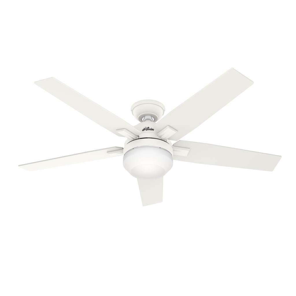 Hunter White Ceiling Fan with LED Light 132 cm / 52 inches - 502197 ebuystt