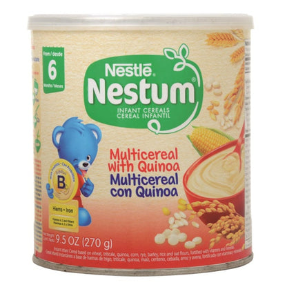 Nestle Nestum Infant Cereals Multicereal With Quinoa 9.5oz - Designed for babies 6 months and older, it is formulated with quinoa, a healthy grain that is high in protein - 7613033149986 Pie's Variety Store
