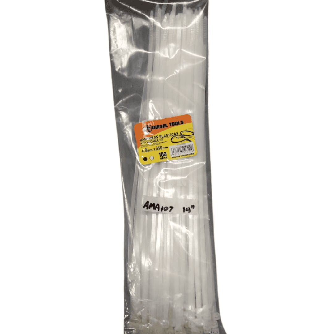 Diesel Tool Nylon Cable Tie White 12 Inches - AMA105 Mega