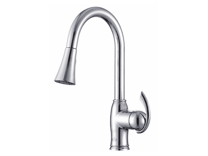 Aquarius Brushed Nickel PVD Single Handle Pull-down Kitchen Faucet - F0504501101