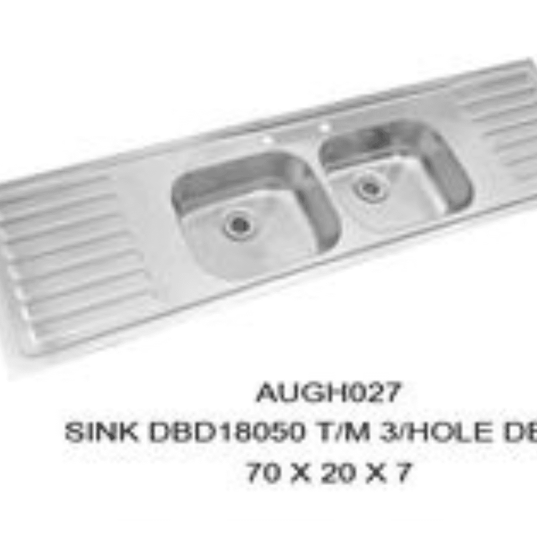 Double Bowl Double Drain Sink Commonly used in catering, hotel, industrial and school facilities and homes AUGH027 Mega