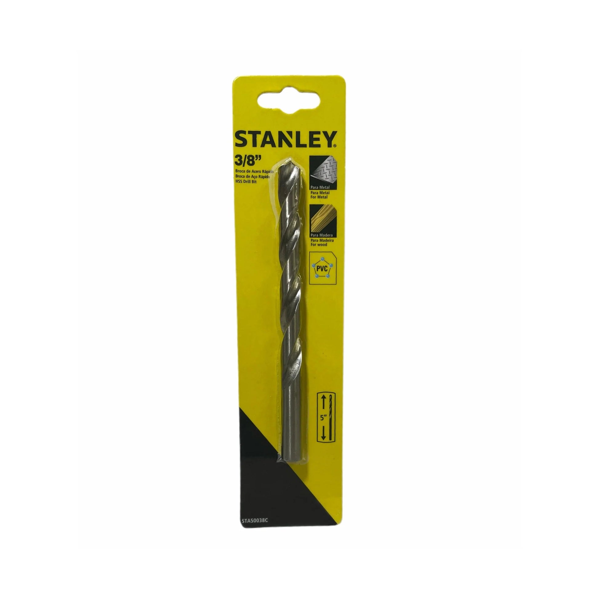 STANLEY STEEL DRILL BIT 3/8" HSS - STA50038C Mega