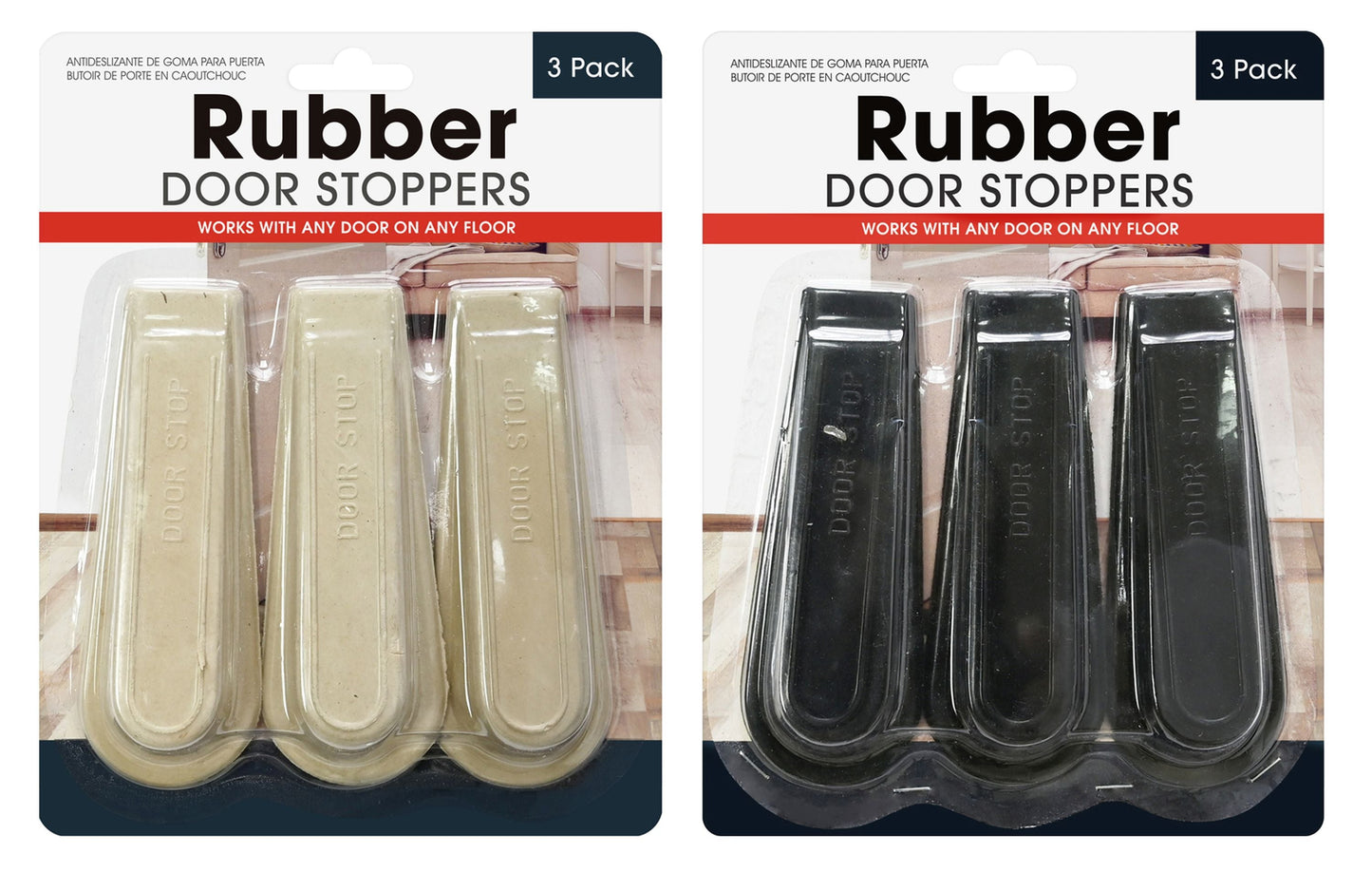 DOOR STOPPER RUBBER 3PK 2ASST - BH0003 MEGA