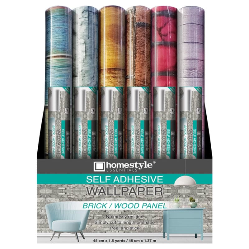 HOMESTYLE ESSENTIALS Self Adhesive contact Paper Print Design CH85517 (SOLD AS ASSORTED COLOURS ONLY) CV