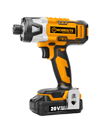 WORKSITE Cordless Impact Driver Kit, 2655 In-lbs (300N.m) Max Torque, 1/4