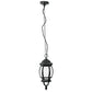 Voltech Ceiling Hanging Lantern, Black Indoor / Outdoor Use Vintage Style 55cm Long Pendulum Lantern with White Frosted Glass , LED 290lumens , 8w Power Usage - Volteck 46343 mega