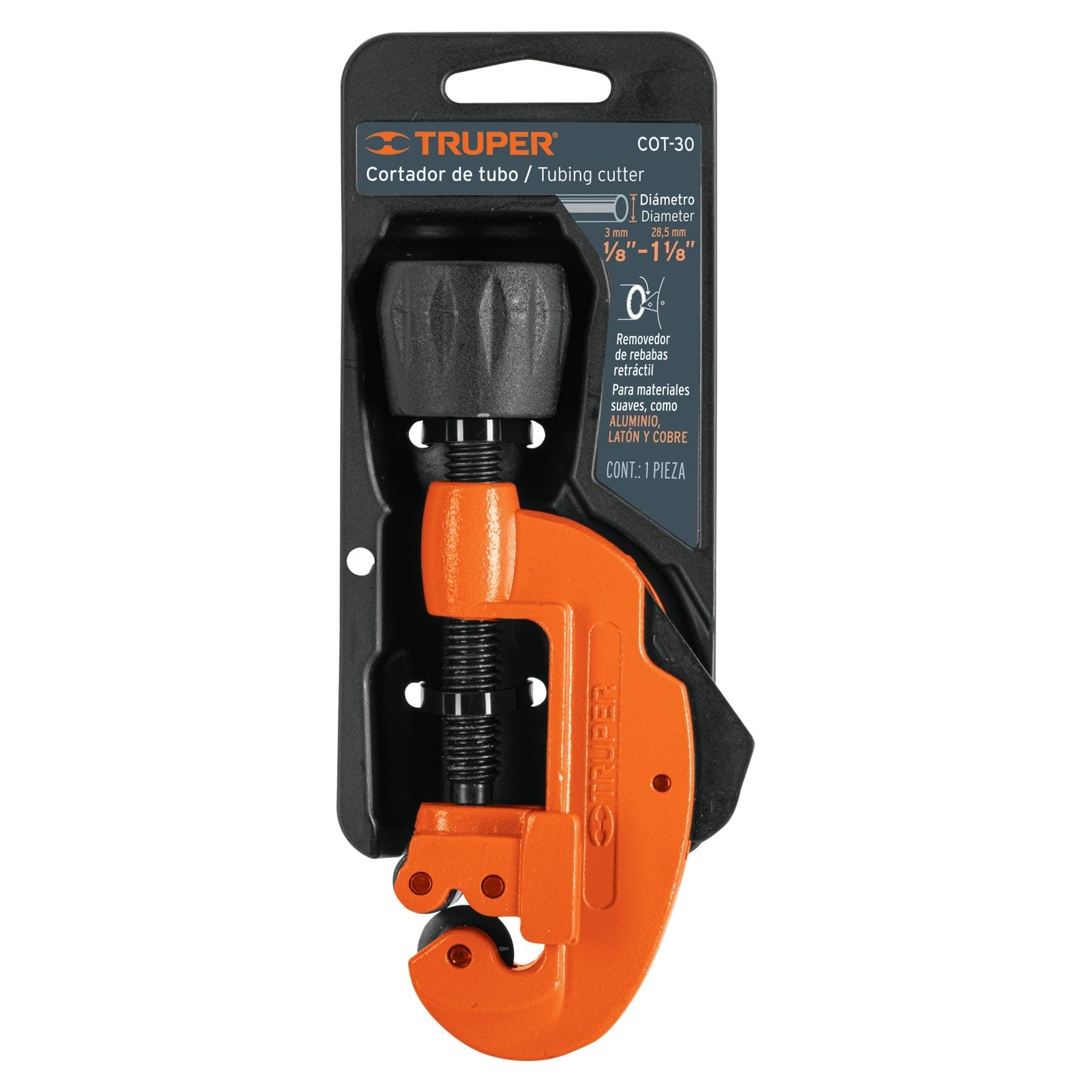 Truper Copper tube cutter 1/8 inches to 1-1/4 inches blade 18 mm, - 12856 ebuystt