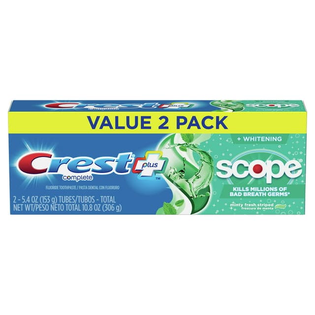 Crest Cavity Protection Toothpaste Value 2 Pack (11.4oz) - 03700051208 Pie's Variety Store