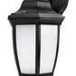 VOLTECH WALL LANTERN LED, 340 lumen, 8w Powered, Black Aluminum Frame, White Frosted Glass Lantern VOLTECH 46342 Mega