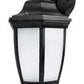 VOLTECH WALL LANTERN LED, 340 lumen, 8w Powered, Black Aluminum Frame, White Frosted Glass Lantern VOLTECH 46342 Mega