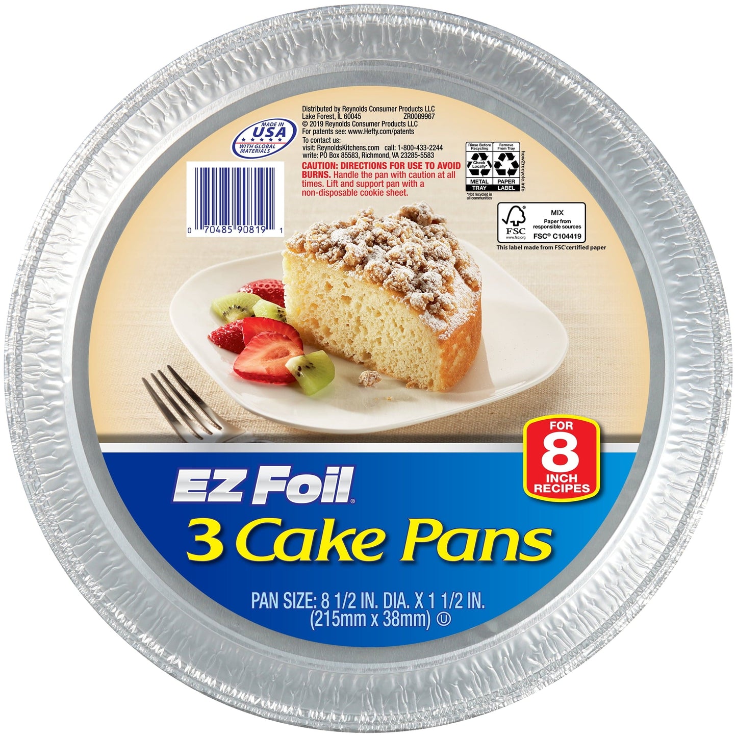Hefty Ez Foil 9" Pie Pans, 3 Count - HEZFPP3 Pie's Variety Store