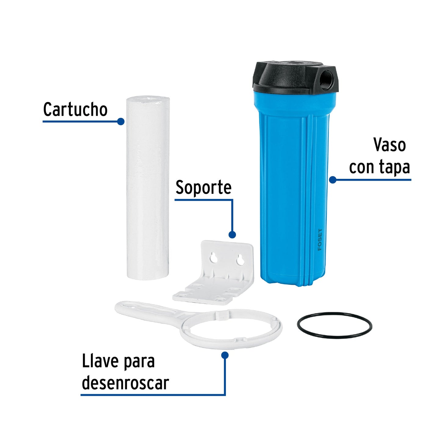 Foset Water Filter Housing Ideal for improving water quality in homes, offices, or workshops- 49215 ebuystt